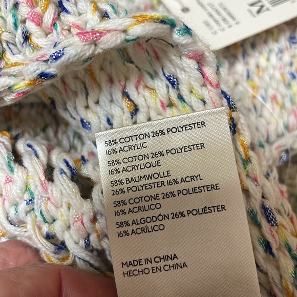 Free People Leilani Knit Pullover In Cupcake Combo NWT size Medium - Picture 10 of 11